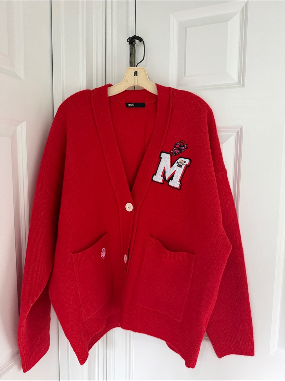 Maje Letterman Sweater